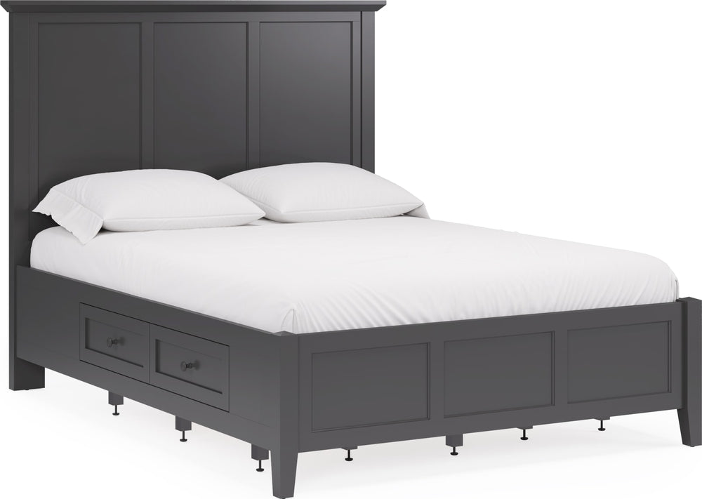 Grace California King-size Four Drawer Platform Storage Bed in Raven Black – view 5