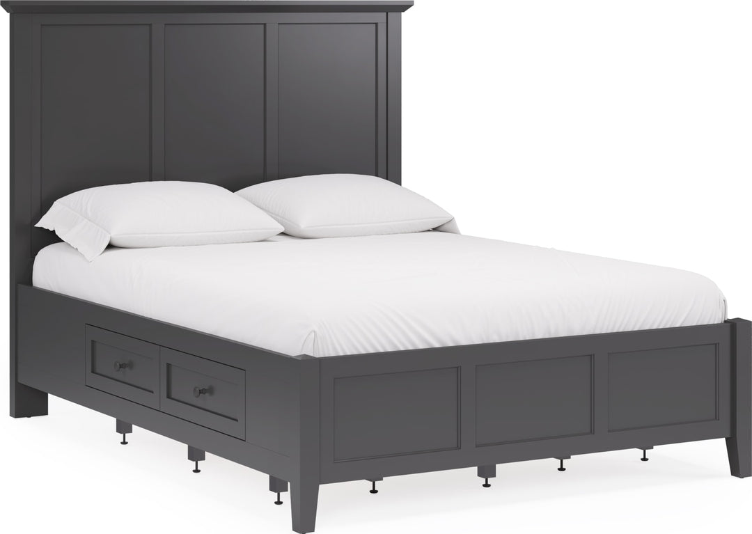Grace Full-size Four Drawer Platform Storage Bed in Raven Black – view 5