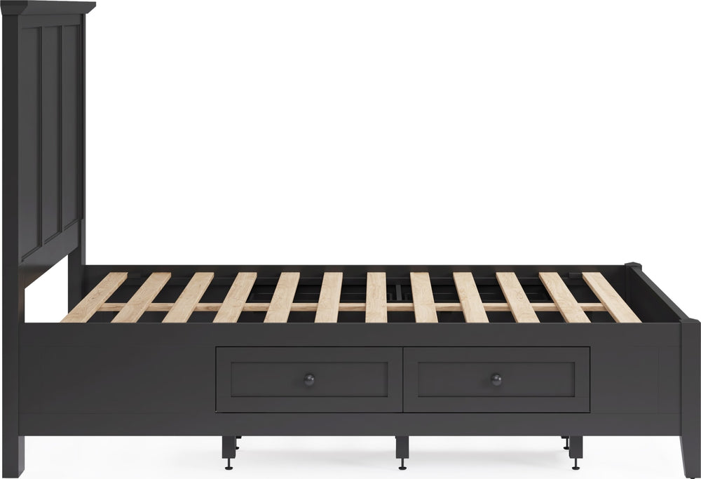 Grace California King-size Four Drawer Platform Storage Bed in Raven Black – view 7