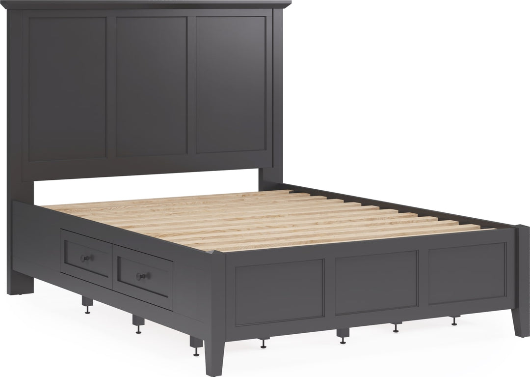 Grace Queen-size Four Drawer Platform Storage Bed in Raven Black – view 8