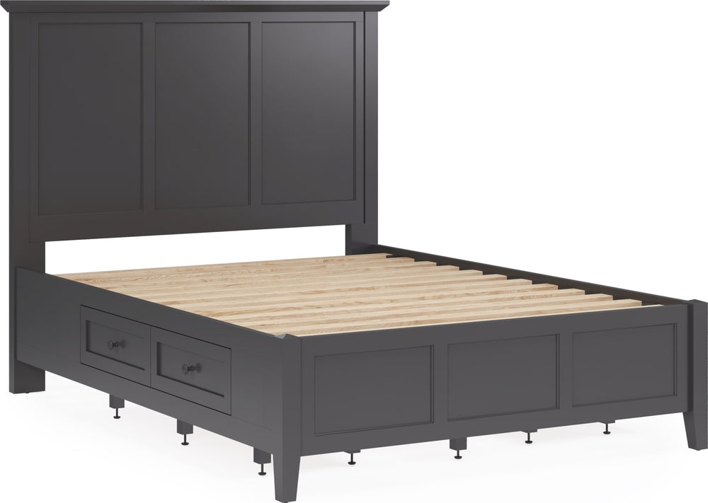Grace California King-size Four Drawer Platform Storage Bed in Raven Black – view 8