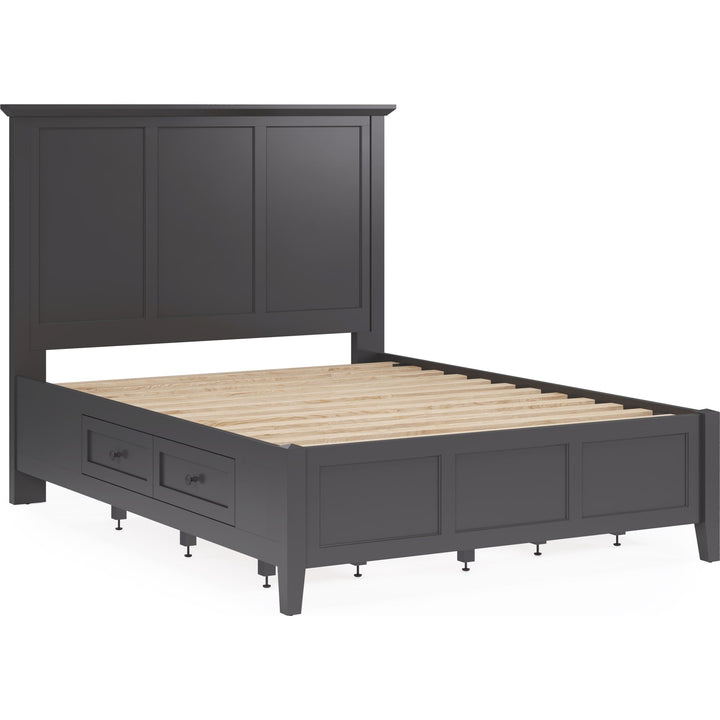 Grace Twin Four Drawer Platform Storage Bed in Raven Black