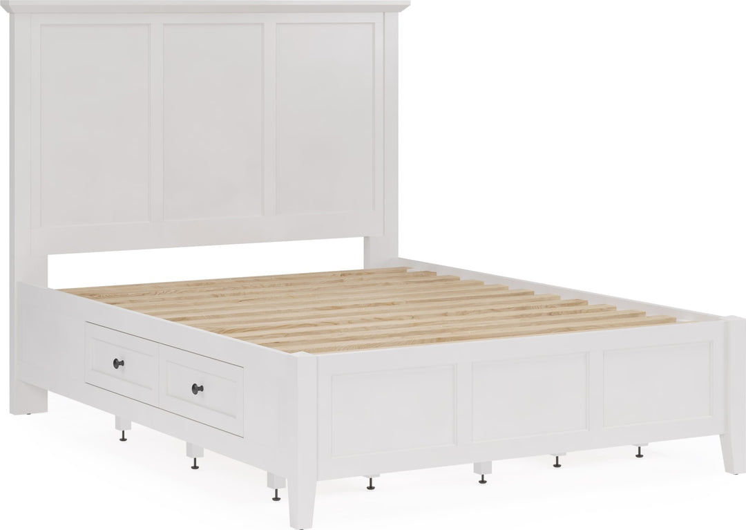 Grace Four Drawer King-size Platform Storage Bed in Snowfall White – view 10