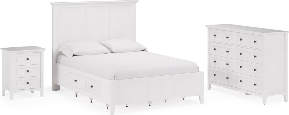 Grace Four Drawer California King-size Platform Storage Bed in Snowfall White – view 14