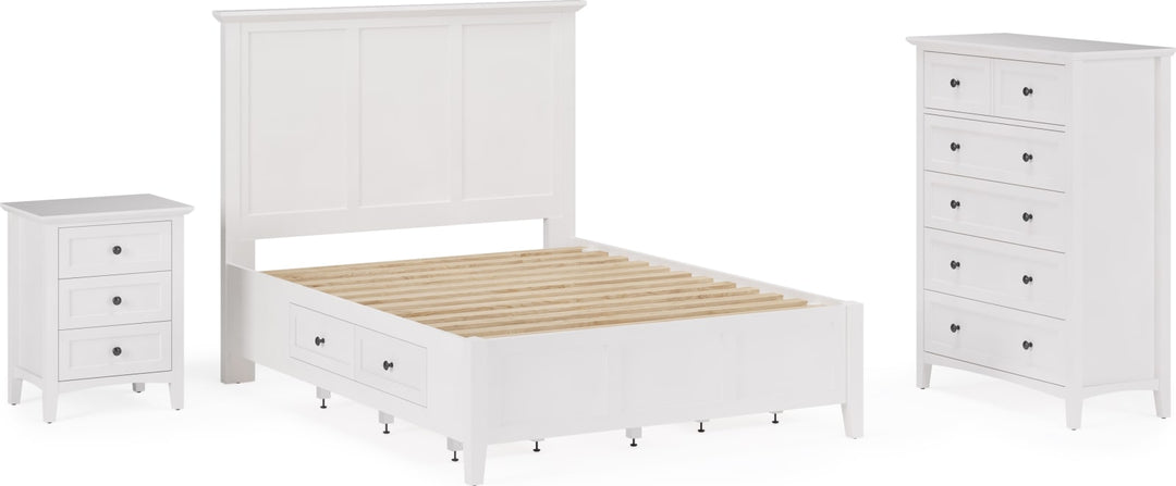 Grace Four Drawer Full-size Platform Storage Bed in Snowfall White – view 15