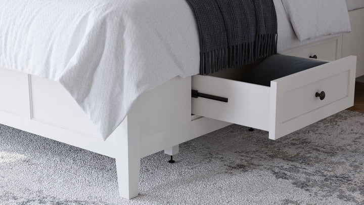 Grace Four Drawer King-size Platform Storage Bed in Snowfall White – view 2