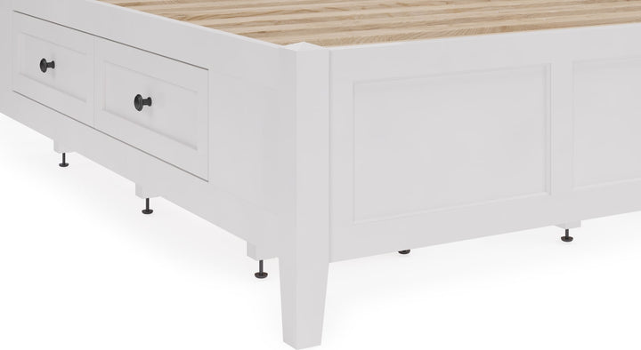 Grace Four Drawer California King-size Platform Storage Bed in Snowfall White – view 4