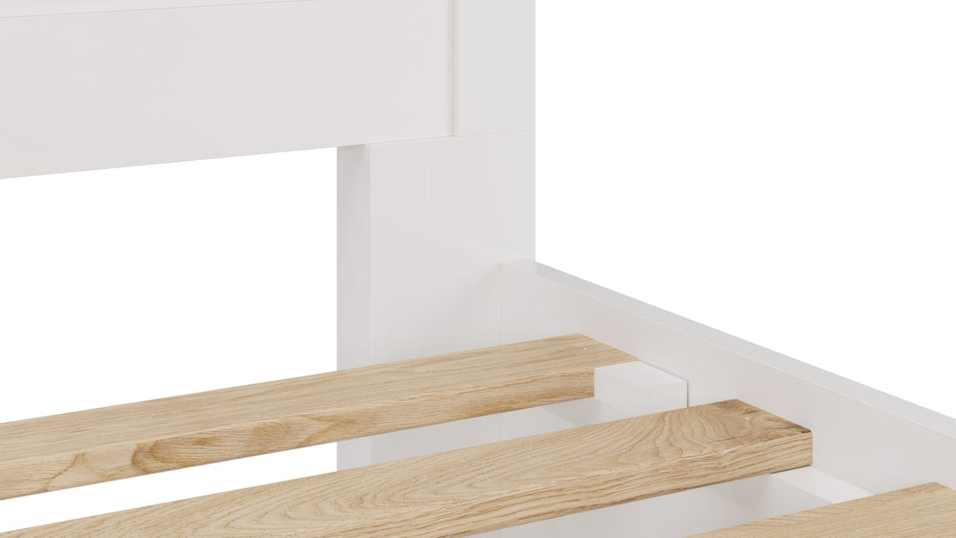Grace Four Drawer Queen-size Platform Storage Bed in Snowfall White – view 5