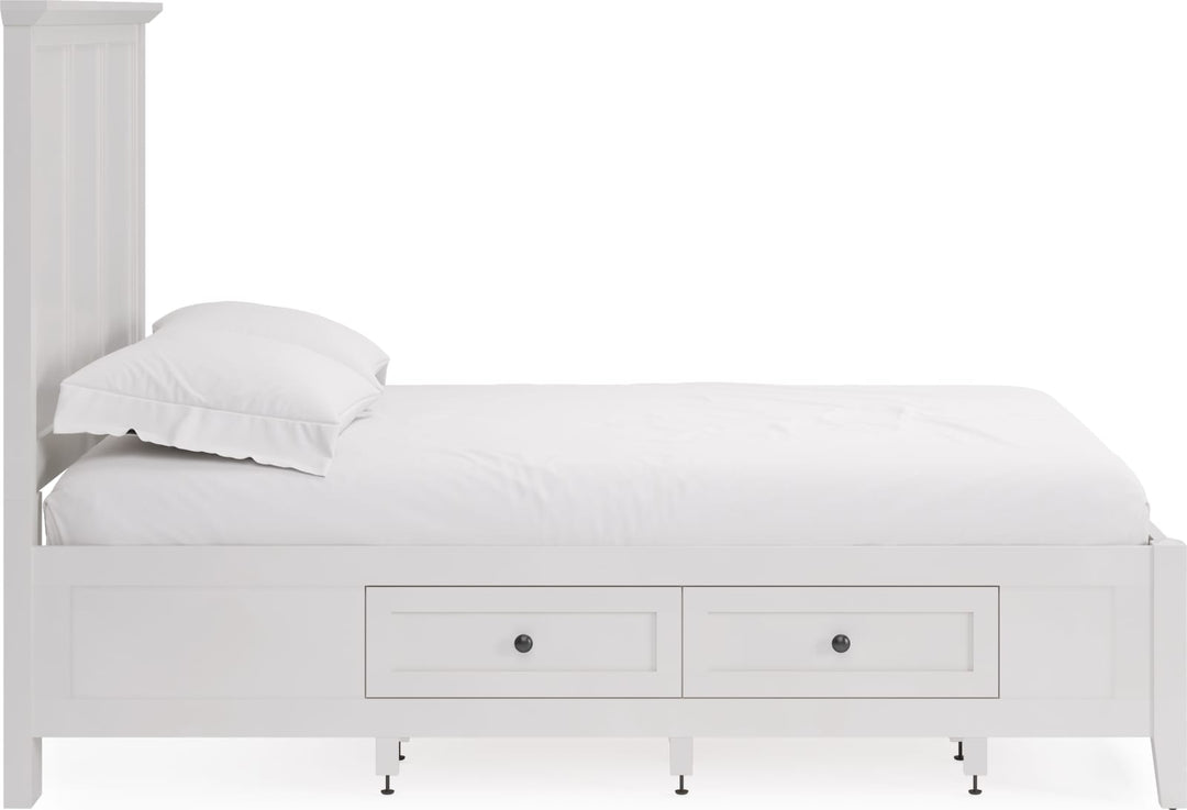 Grace Four Drawer Queen-size Platform Storage Bed in Snowfall White – view 6