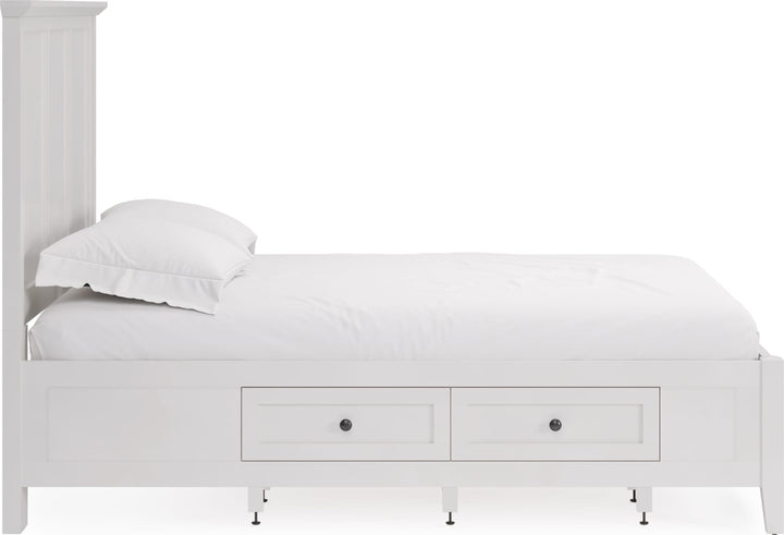 Grace Four Drawer King-size Platform Storage Bed in Snowfall White – view 6