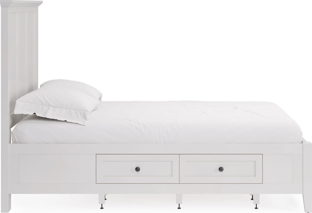 Grace Four Drawer King-size Platform Storage Bed in Snowfall White – view 6