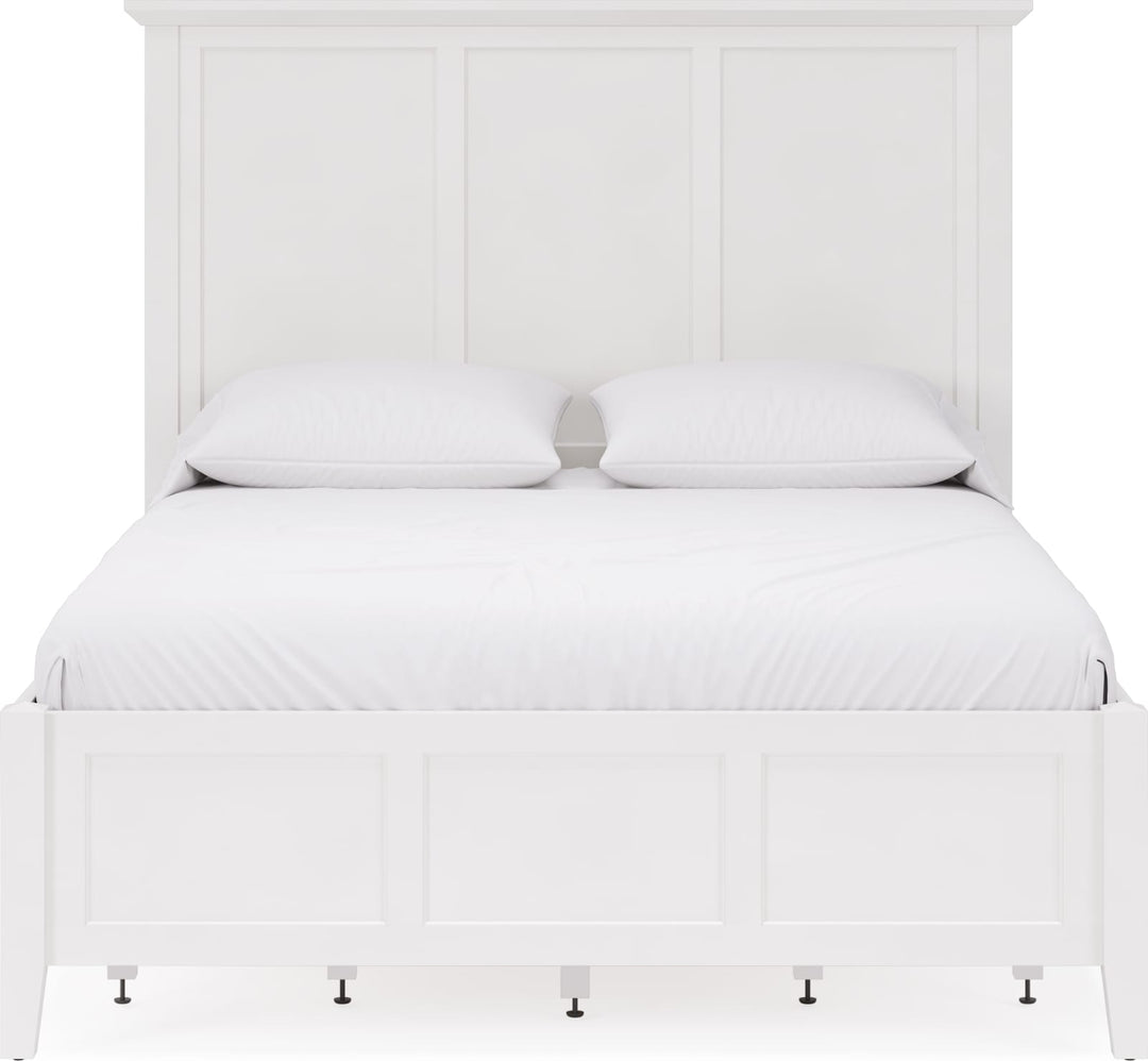 Grace Four Drawer Queen-size Platform Storage Bed in Snowfall White – view 8