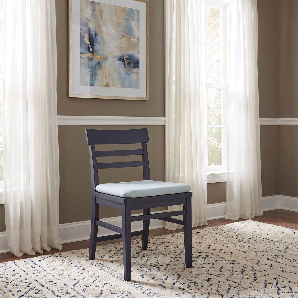 Grace Ladder Back Dining Side Chair in Blueberry