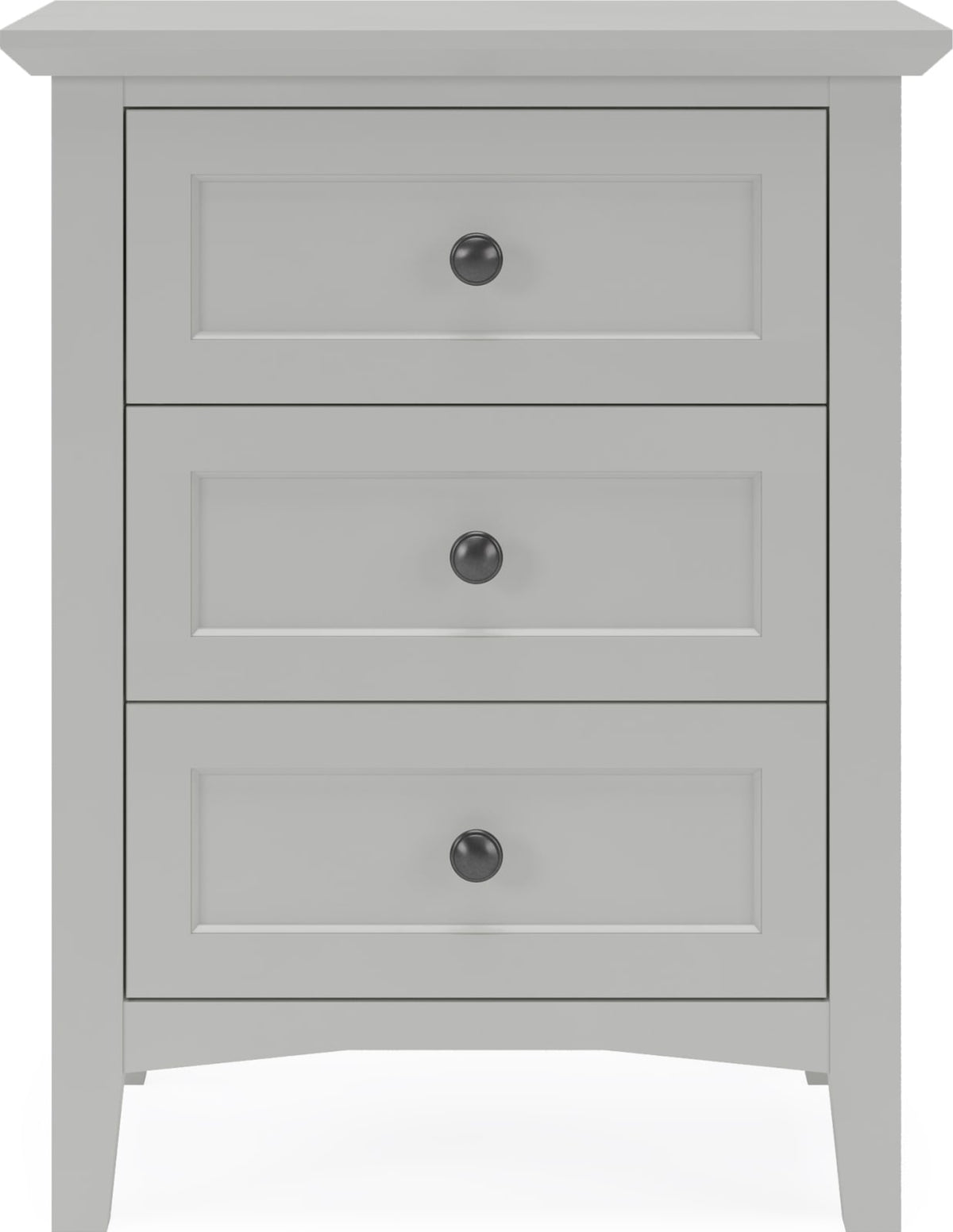Grace Three Drawer Nightstand in Elephant Grey view 2