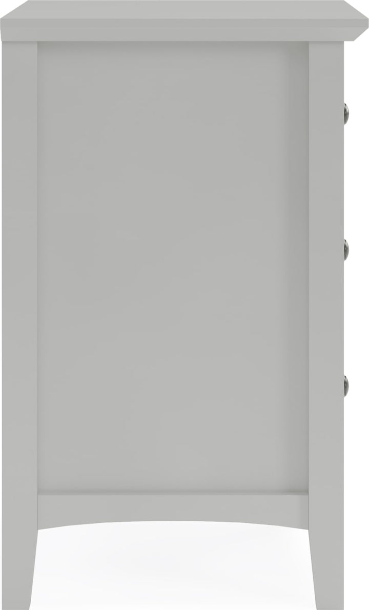 Grace Three Drawer Nightstand in Elephant Grey – view 4
