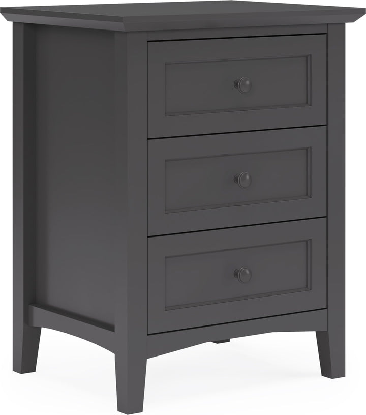 Grace Three Drawer Nightstand in Raven Black – view 6