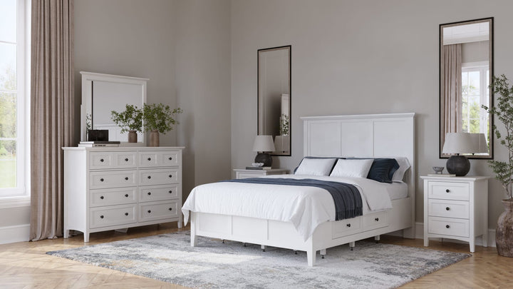 Grace Three Drawer Nightstand in Snowfall White – view 16
