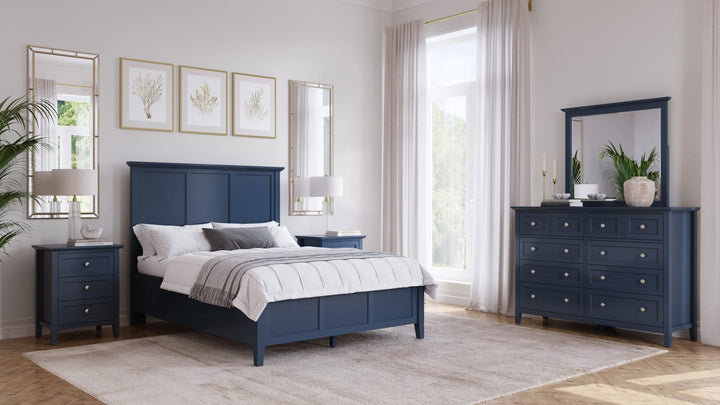 Grace Three Panel Bed in Blueberry – view 10