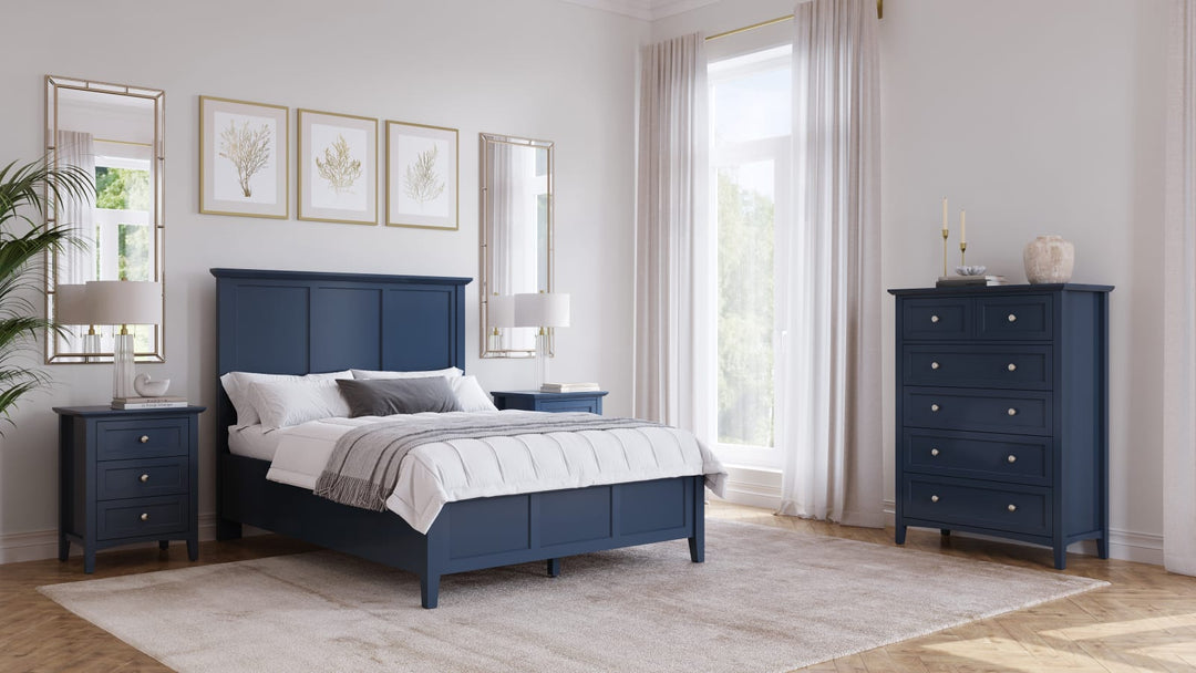 Grace Three Panel Bed in Blueberry – view 9