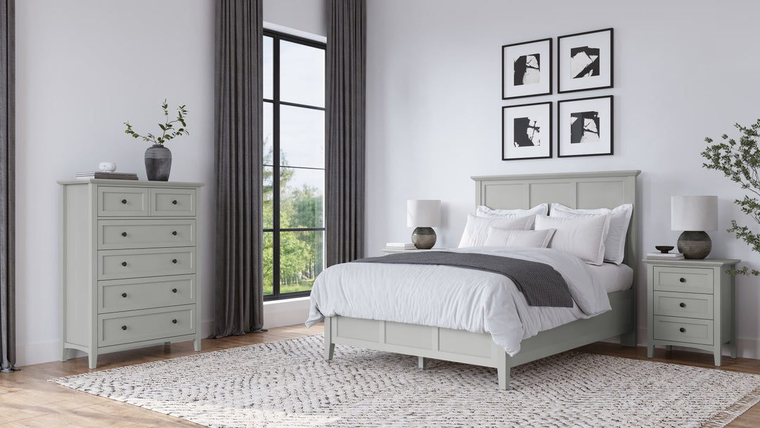 Grace Full-size Three Panel Bed in Elephant Grey – view 10