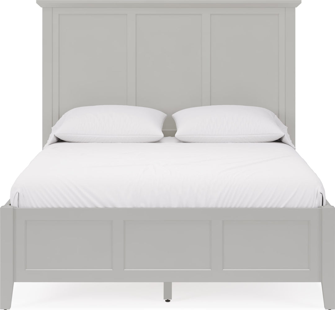 Grace Three Panel Bed in Elephant Grey – view 2