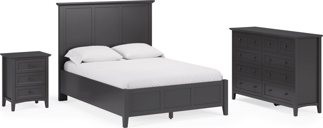 Grace Queen-size Three Panel Bed in Raven Black – view 13