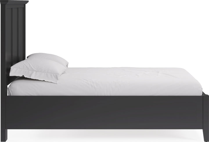 Grace Queen-size Three Panel Bed in Raven Black – view 4