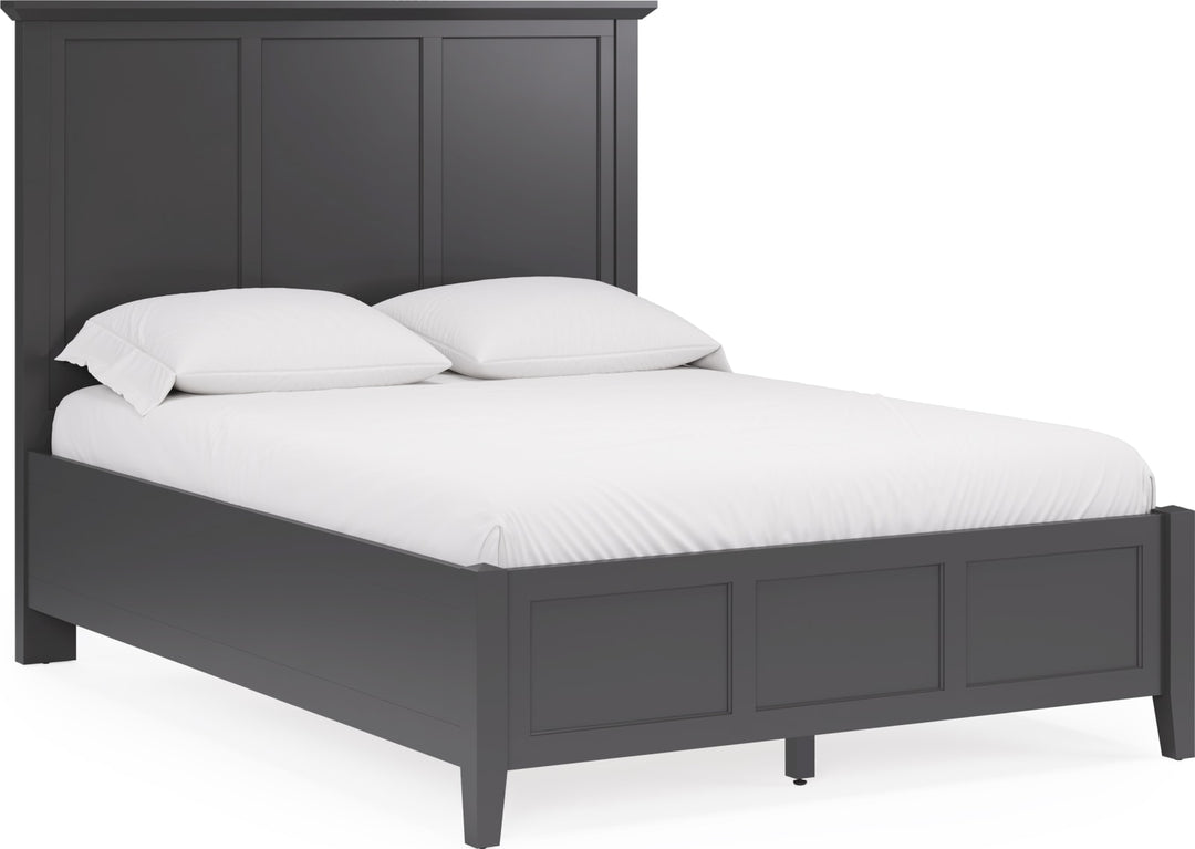 Grace Full-size Three Panel Bed in Raven Black – view 5