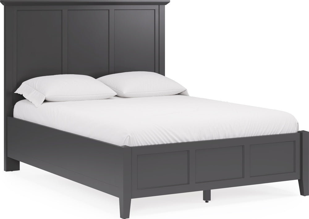 Grace Queen-size Three Panel Bed in Raven Black – view 5