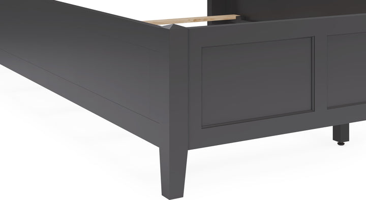 Grace Queen-size Three Panel Bed in Raven Black – view 8