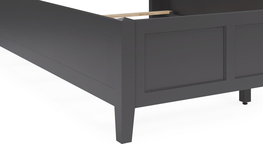 Grace Queen-size Three Panel Bed in Raven Black – view 8