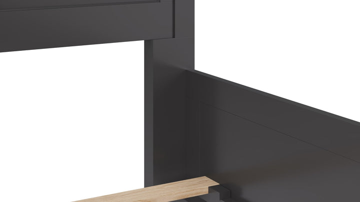 Grace Queen-size Three Panel Bed in Raven Black – view 9