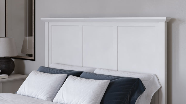 Grace King-size Three Panel Bed in Snowfall White – view 11