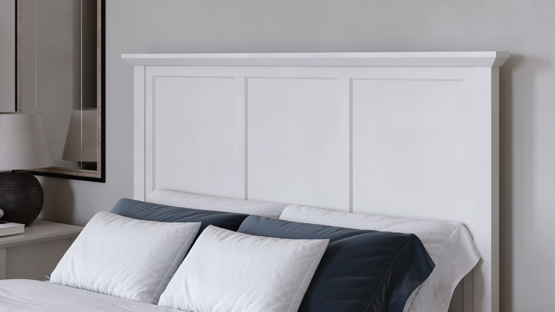 Grace King-size Three Panel Bed in Snowfall White – view 11