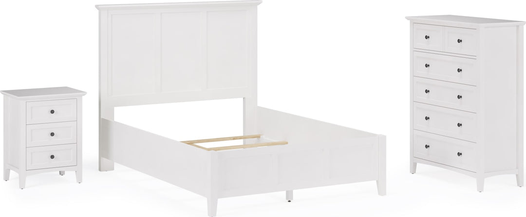 Grace Full-size Three Panel Bed in Snowfall White – view 13