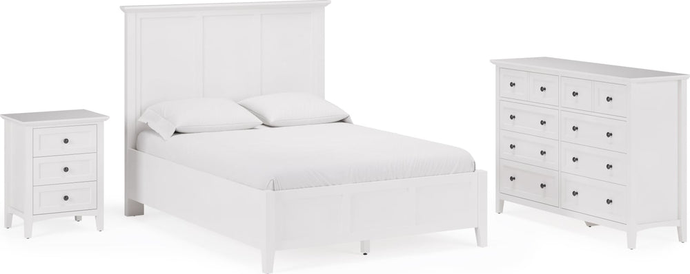 Grace Queen-size Three Panel Bed in Snowfall White – view 14