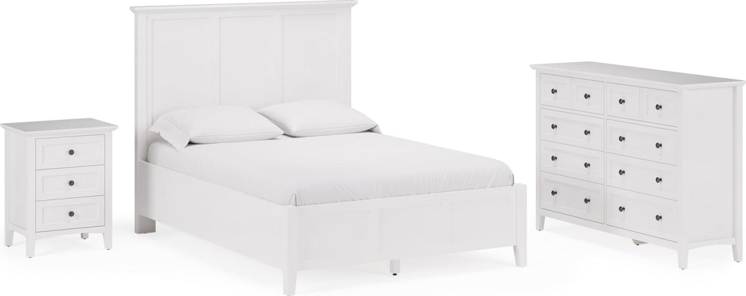 Grace Queen-size Three Panel Bed in Snowfall White – view 14