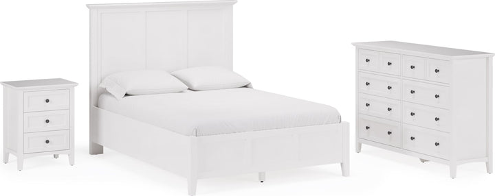 Grace King-size Three Panel Bed in Snowfall White – view 14