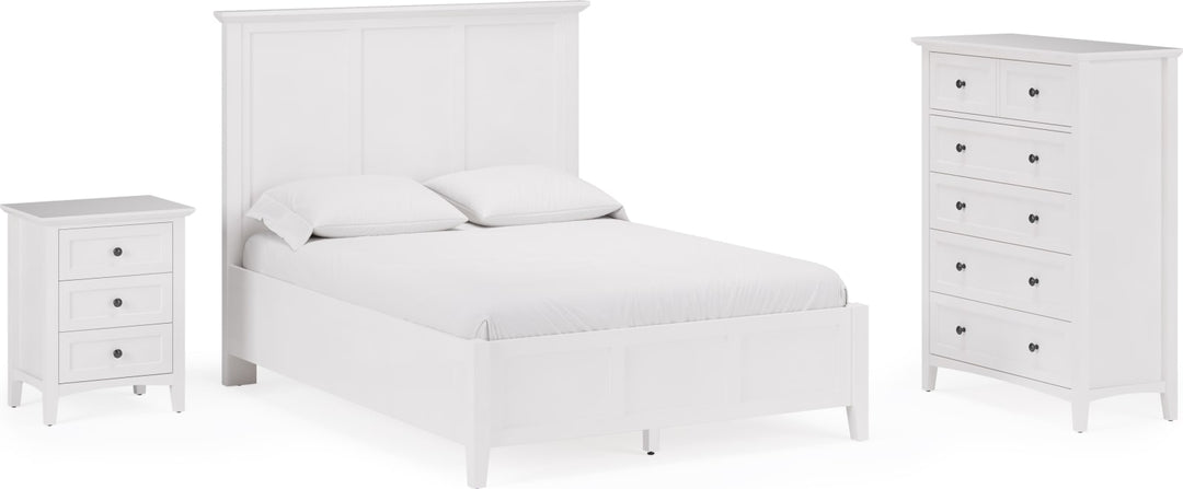 Grace Queen-size Three Panel Bed in Snowfall White – view 15