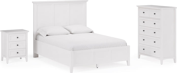 Grace Full-size Three Panel Bed in Snowfall White – view 15