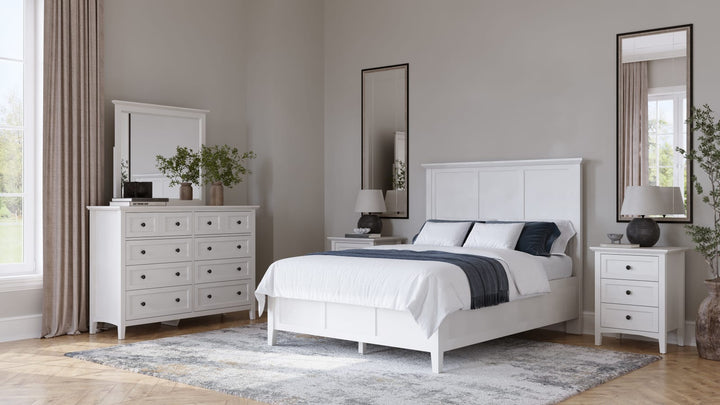 Grace Full-size Three Panel Bed in Snowfall White – view 16