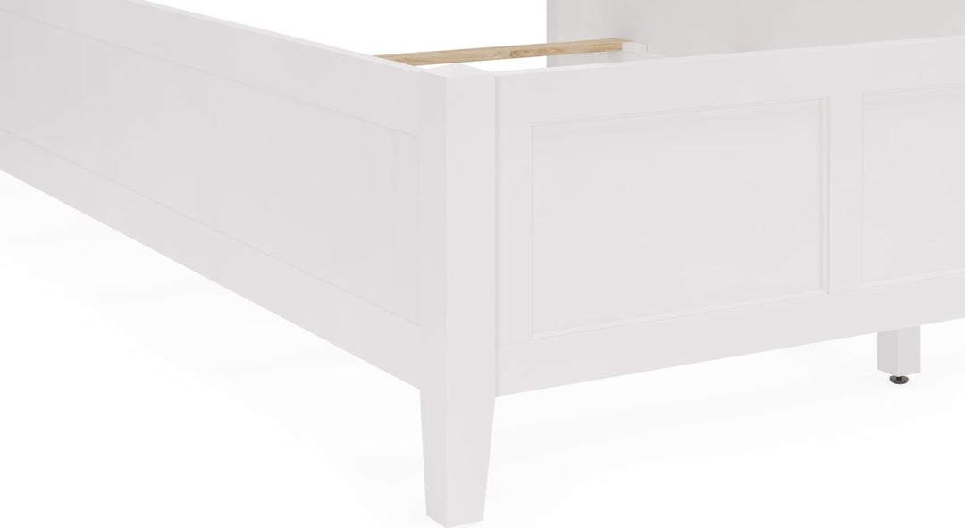 Grace Queen-size Three Panel Bed in Snowfall White – view 2