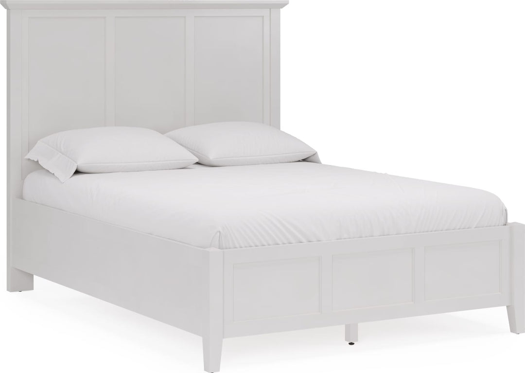Grace Queen-size Three Panel Bed in Snowfall White – view 5