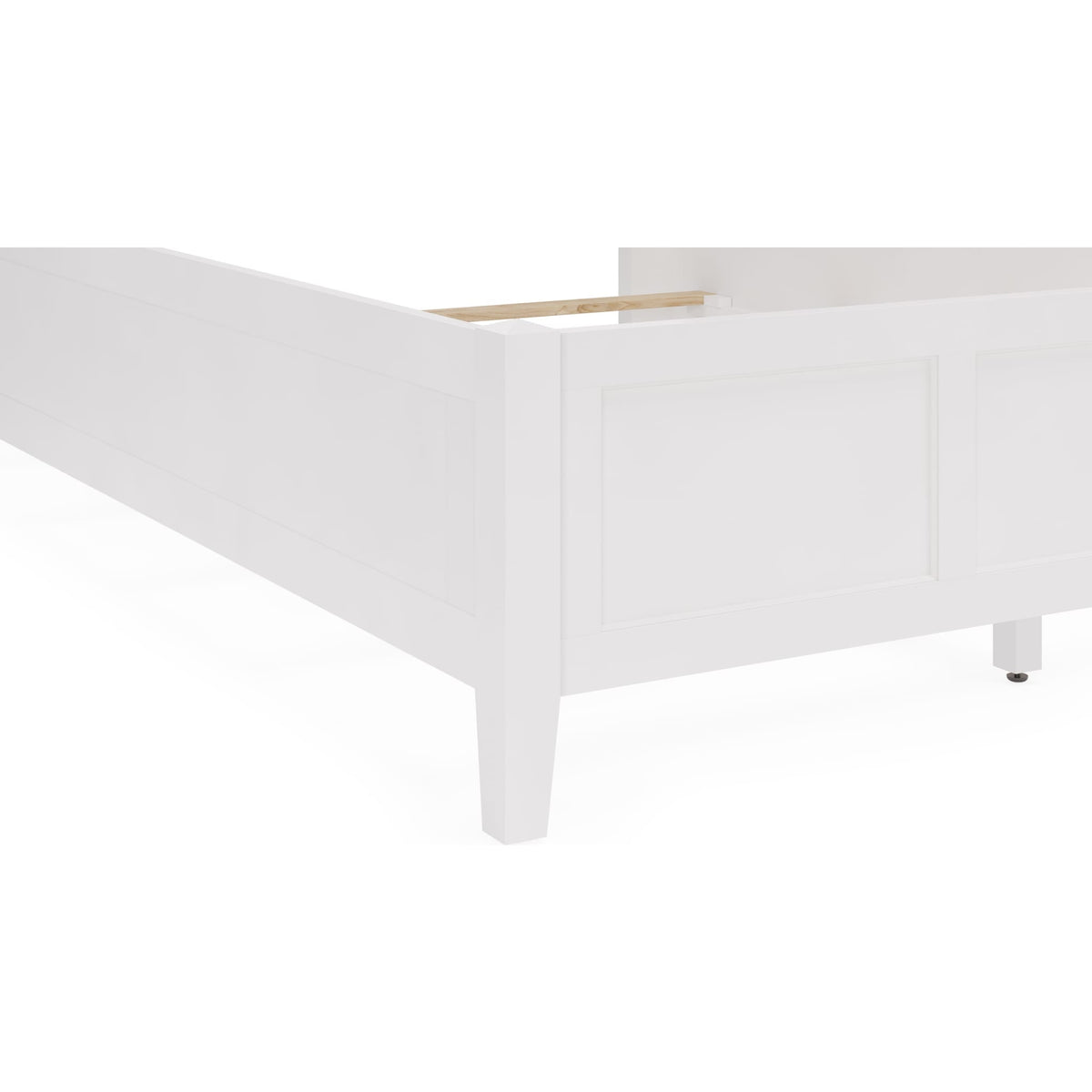 Grace Twin Three Panel Bed in Snowfall White
