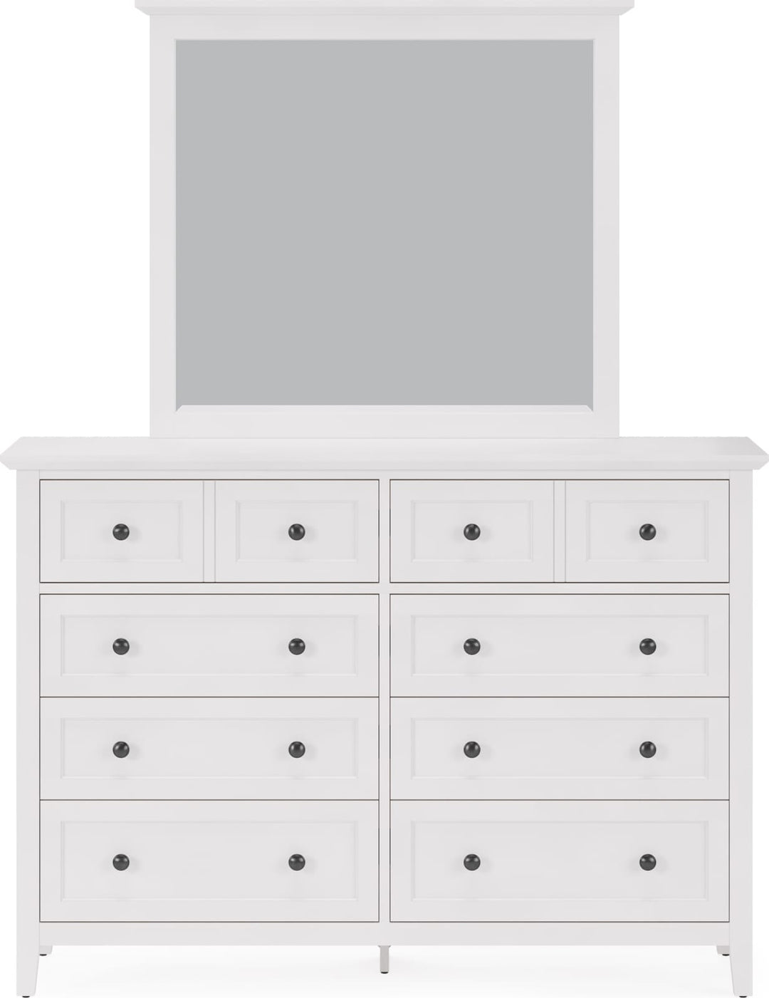 Grace Wall or Dresser Mirror in Snowfall White – view 4