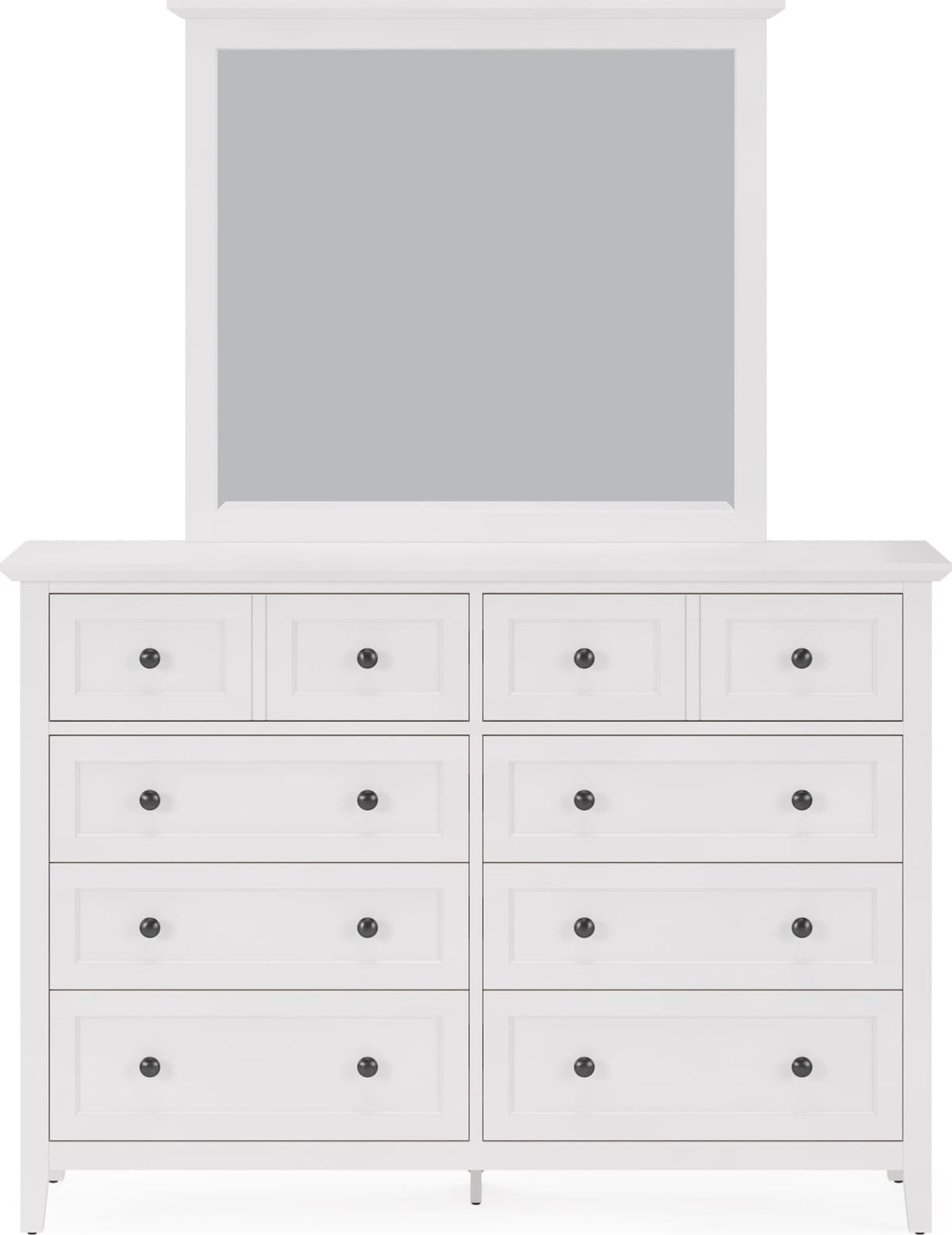 Grace Wall or Dresser Mirror in Snowfall White view 4