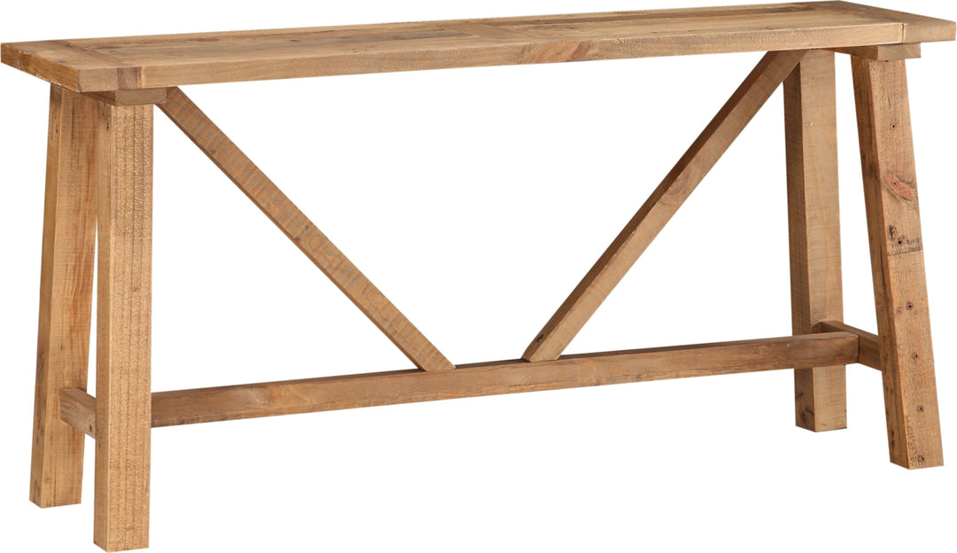 Harby Reclaimed Wood Console Table in Rustic Tawny – view 3