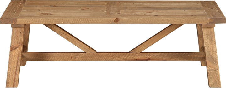 Harby Reclaimed Wood Rectangular Coffee Table in Rustic Tawny – view 4