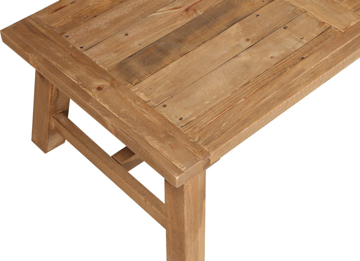Harby Reclaimed Wood Rectangular Coffee Table in Rustic Tawny – view 5
