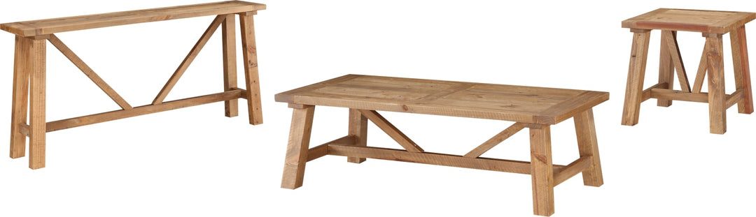 Harby Reclaimed Wood Square Side Table in Rustic Tawny – view 5